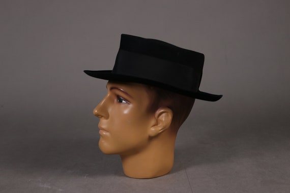 1940's Black Wool Felt BORSALINO Hat - 40's Black
