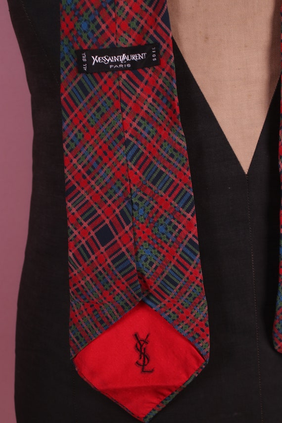 1990's YSL Silk Tie - Vintage Yves Saint Laurent … - image 3