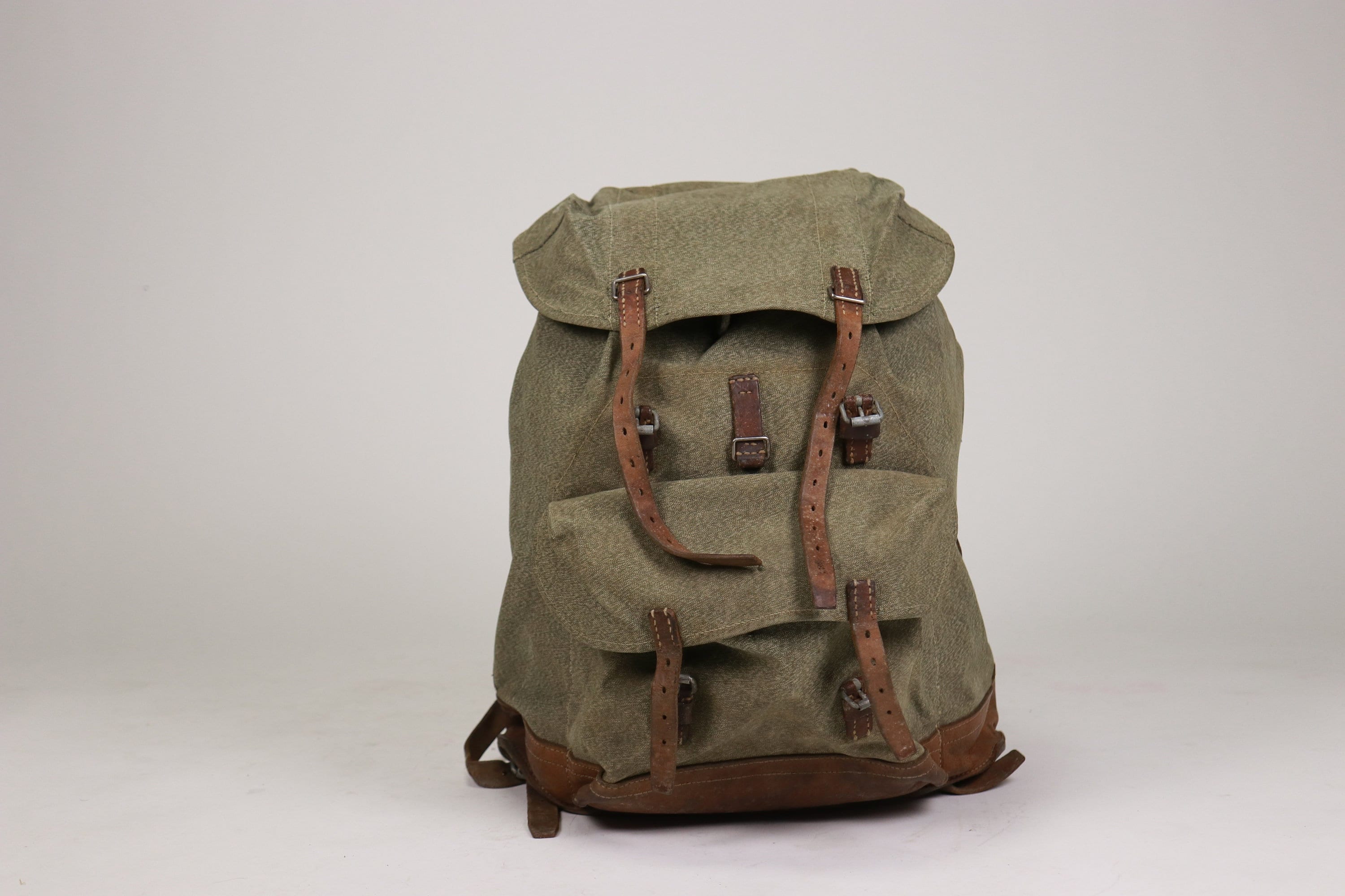 Top Canvas Backpack Vintage Rucksack Army Green Sac à dos Women