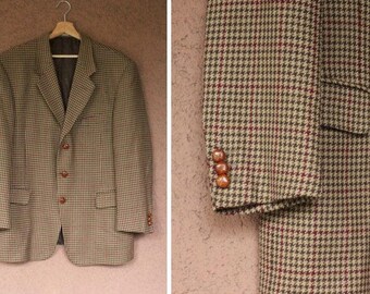 Vintage Emilio Pucci Wool Houndtooth Blazer Jacket