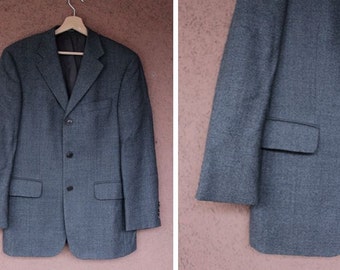 Vintage YSL Wool Blazer Jacket - Yves Saint-Laurent Mens Jacket
