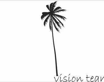 Palmera SVG, Hojas de palmera svg, Palmera Clipart, Playa Palma SVG, Impresiones de palmera