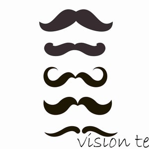 Mustache SVG, Mustache Bundle Svg, 6 Mustaches SVG