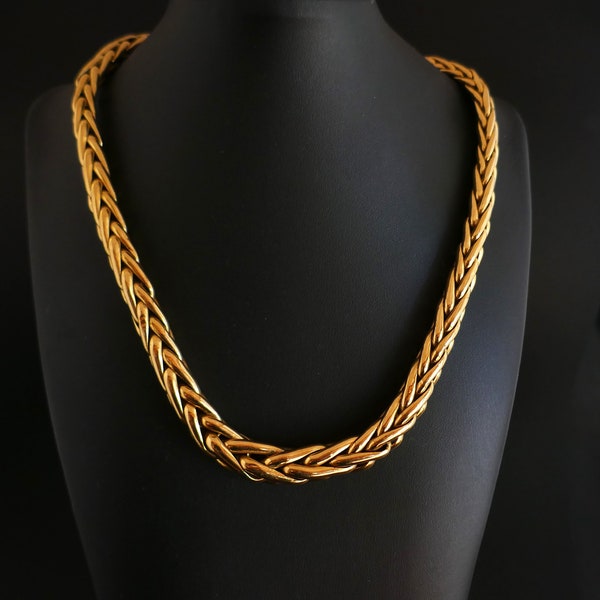 Collier Or jaune  18k Maille Palmier.