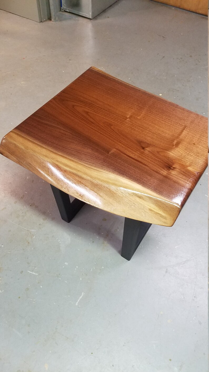 Live Edge Black Walnut End Table Etsy