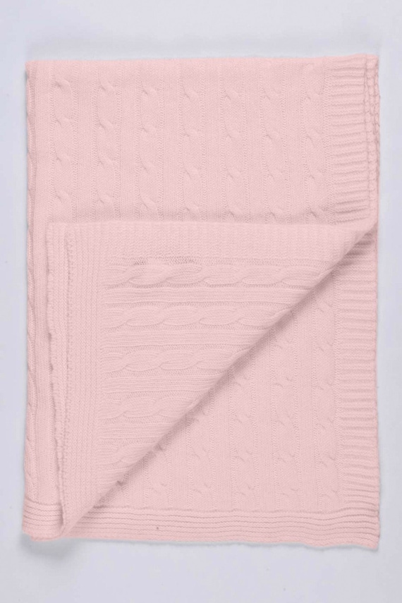 カシミヤ100% ニットブランケット ピンク 【公式通販】