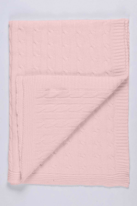 COPERTA LETTINO MAGLIA A TRECCIA | Puro cashmere