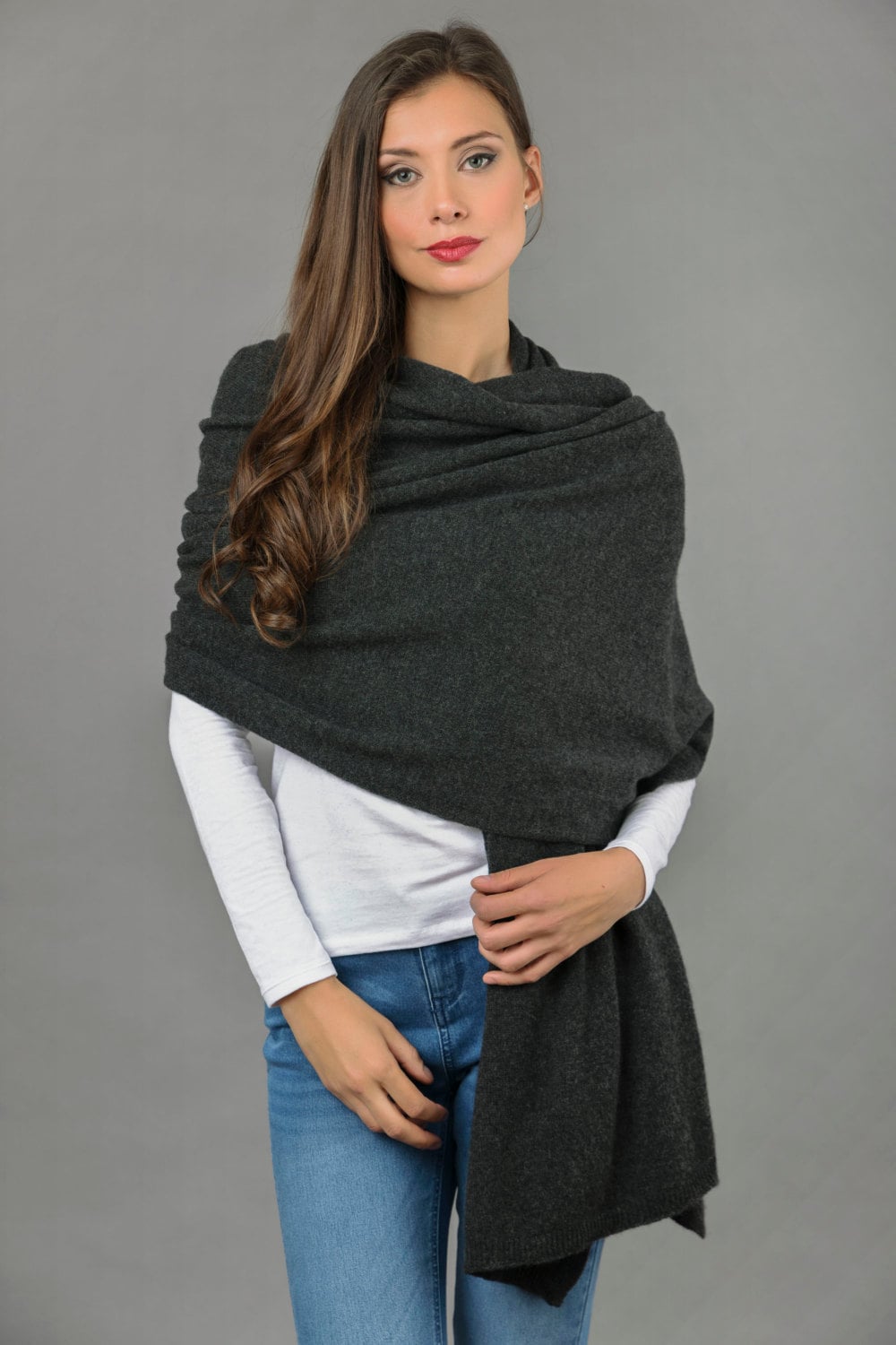 Cashmere Wrap Scarf Shawl Travelwrap Super Soft 2ply Knitted Oversize