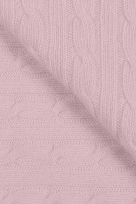 Baby Blanket 100 Cashmere in Pink Cable Knit Made in Italy Super Soft Etsy Canada