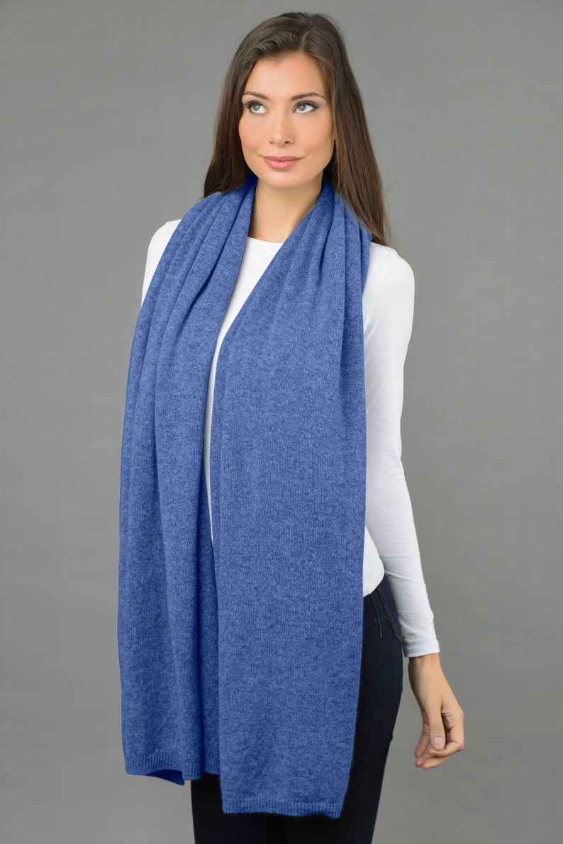 Periwinkle Blue Cashmere Wrap Scarf Shawl Travelwrap Super Etsy