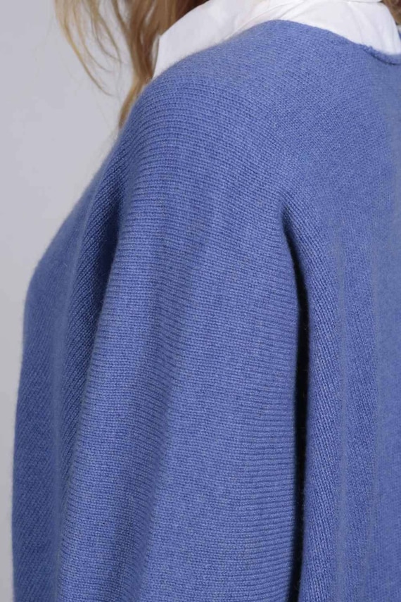 Periwinkle blue Crew Neck Sweater for Women 100% Cashmere
