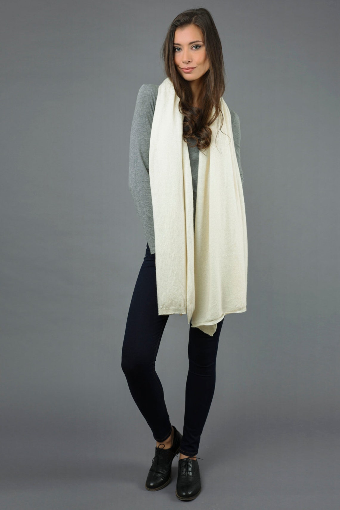 Cashmere Wrap Scarf Shawl Travelwrap Super Soft 2ply Knitted Oversize