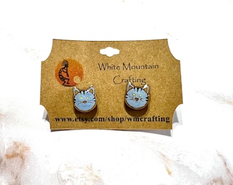 Cat Jewelry, Cute Cat Jewelry, Crazy Cat Lady Earrings, Cat Lovers Gift, Whimsical Cat Earrings, Cat-Themed Jewelry, Cat Accessories, Funny