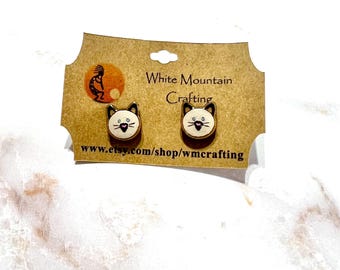 Cat Jewelry, Cute Cat Jewelry, Crazy Cat Lady Earrings, Cat Lovers Gift, Whimsical Cat Earrings, Cat-Themed Jewelry, Cat Accessories, Funny