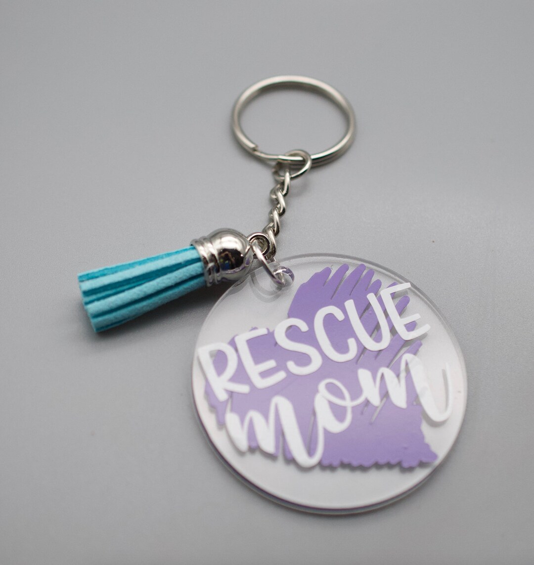 Rescue Mom Keychain - Etsy