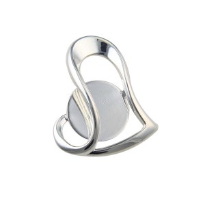 Heart Design Pendant with 20mm blank, Silver Plated, Rhodium Plated