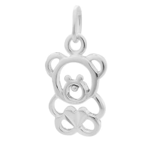 Sterling Silver Teddy Bear Charm | Silver Bear Charm | Gift For Her | Baby Keepsake Charm | Charm for Bracelet or Necklace | Cute Animal
