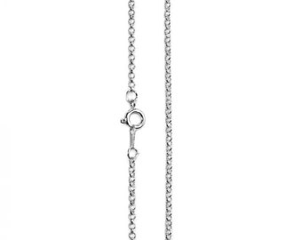 May include: A silver chain necklace with a lobster clasp.