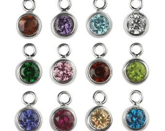 Ciondolo In Argento Sterling 925 Con Zircone Cubico Esagonale, Pietra Portafortuna Ottobre, Compatibile Con Bracciali Europei, Stile Classico Ed Elegante