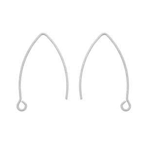 Jumbo Oval Earwires - 316L stainless steel, Hypoallergenic Ear Wire, Jewellery Findings