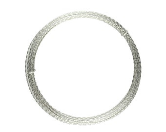 Parawire calibre 21 (0,71 mm) alambre cuadrado trenzado resistente al deslustre, bobina de 4,5 m (15 pies), disponible en varios acabados