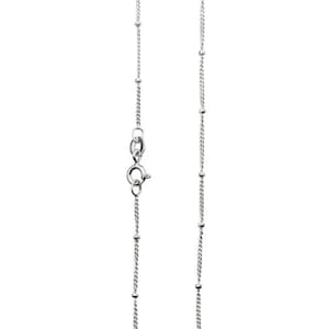 Sterling Silver Satellite Chain Necklace | Dainty Beaded Chain | Minimalist Layering Necklace | 925 Silver Jewellery Gift for Her