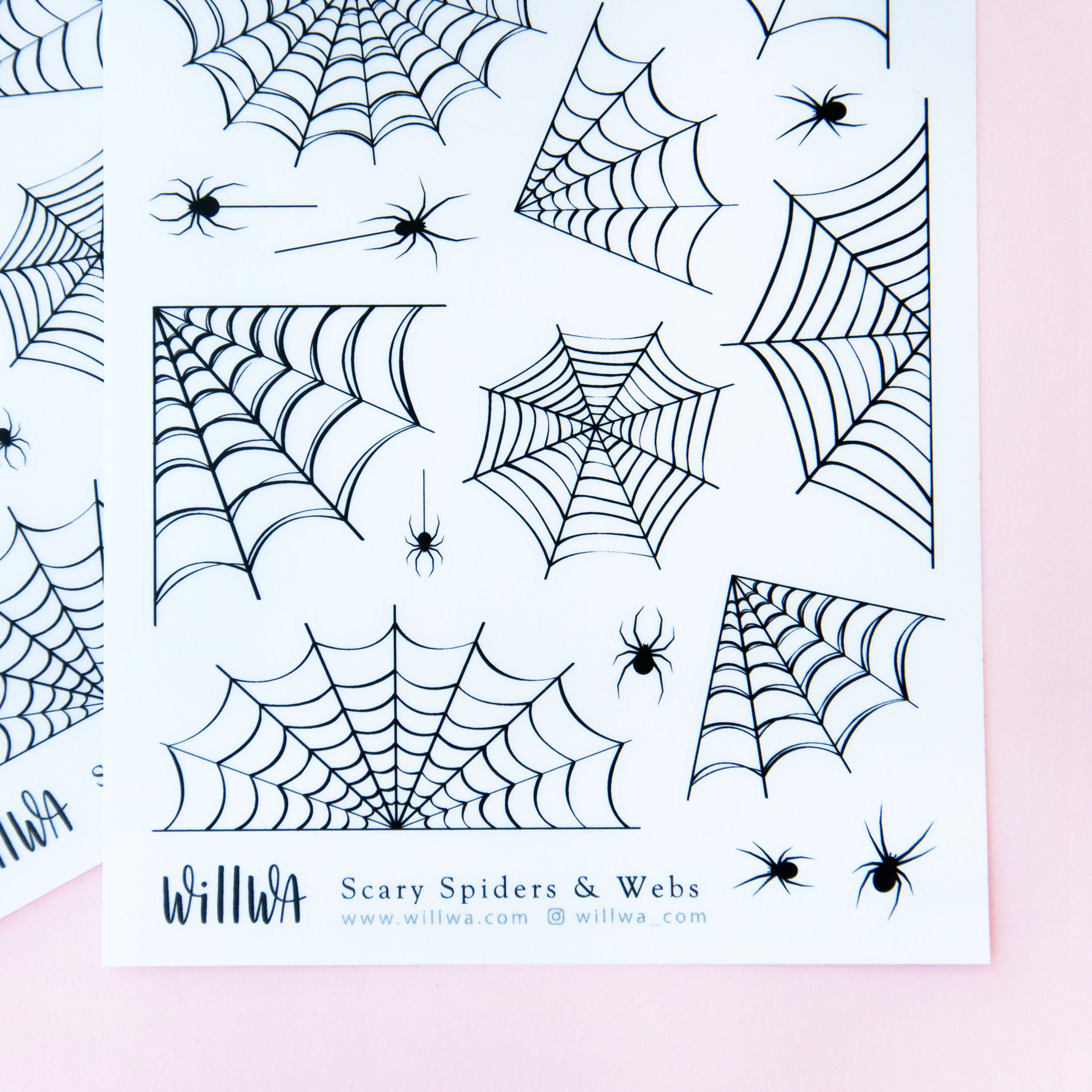 Scary Spiders and Webs Deco Stickers - Planner Sticker Sheet for ...