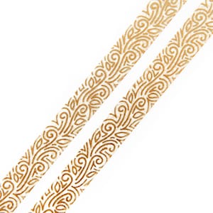 Gold Rivendell Washi Tape 10mm x 10m - Herbstlaub Kollektion - Dekoratives Washi Tape - Schwedisches Design von Willwa