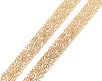 Gold Rivendell 10mm x 10m washi tape - Gold Foil Vine Ornament - Autumn Leaves Collection - Decorative washi tape - Swedish Design by Willwa