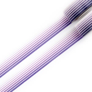 Horizontal Lines Washi Tape 15mmx10m - Gradient Lines - Dark Purple and Pink Lines - Horizontal Striped Deco Tape - Swedish Design by Willwa