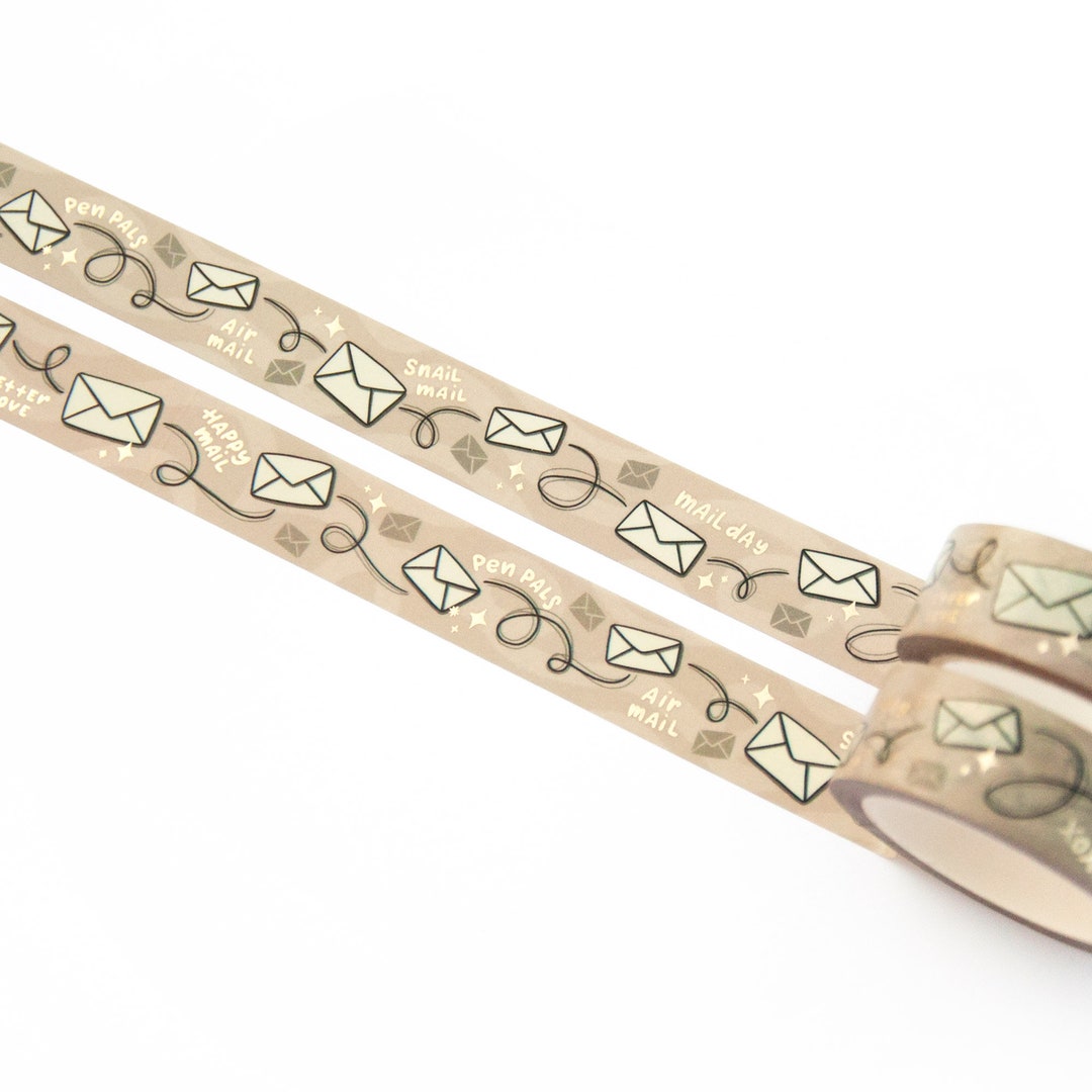 Flying Envelopes 15mm X 10m Washi Tape With Gold Foil - Envelops and ...