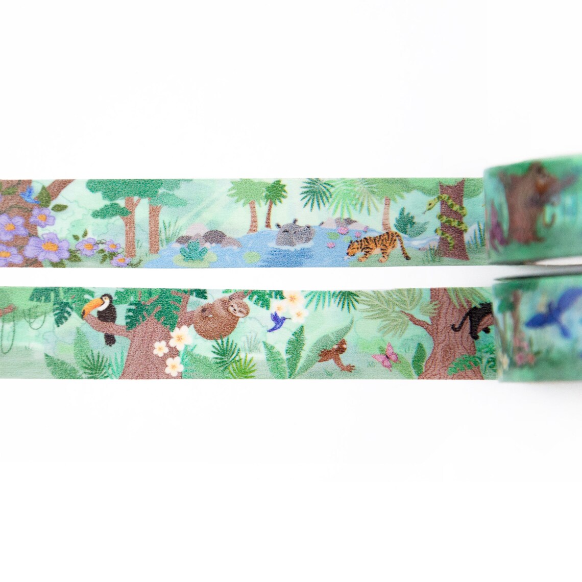In the Jungle Washi Tape 15mmx10m Endangered Animals in the Etsy