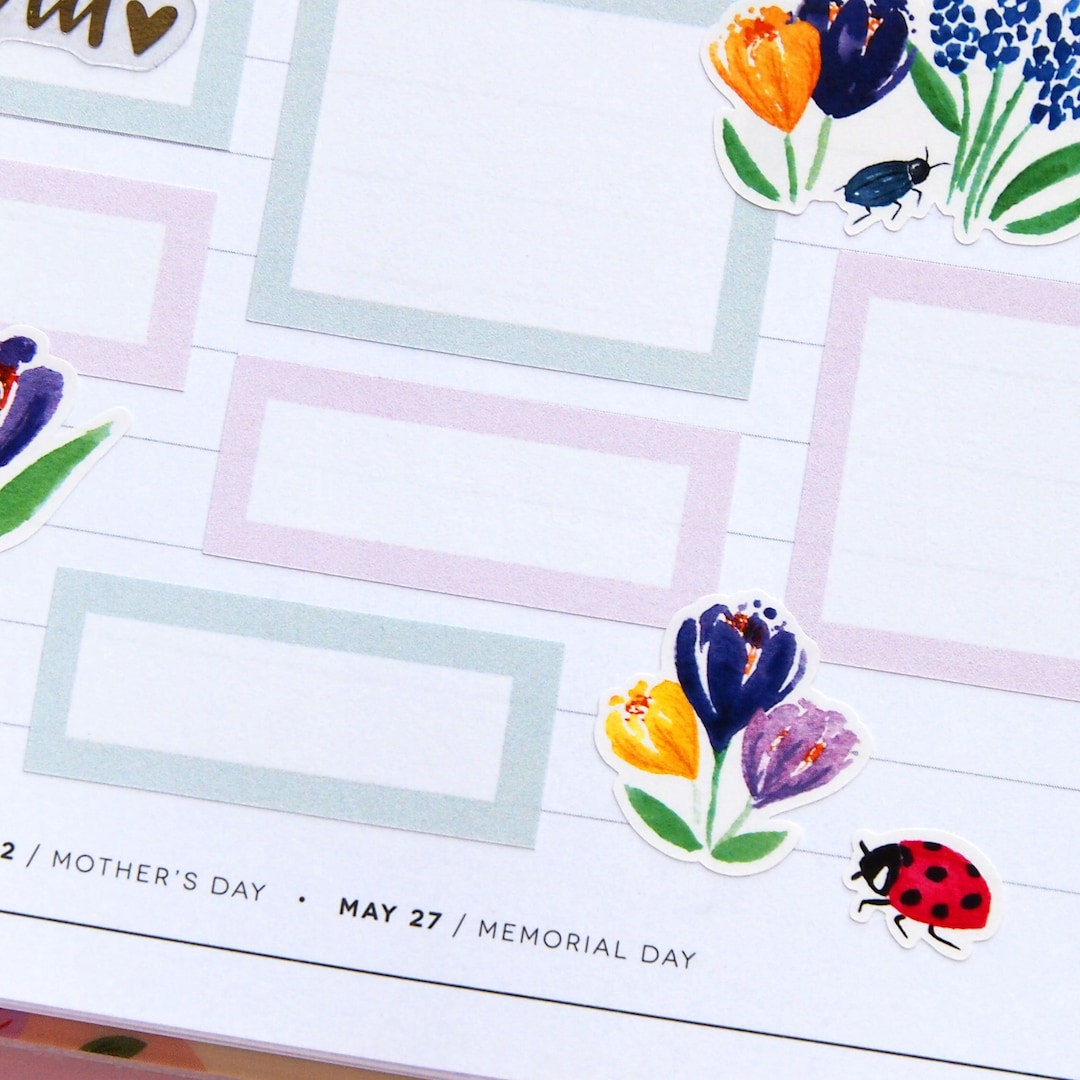 Pastel Box Sticker Bundle - Functional Planner Stickers - Full Half ...