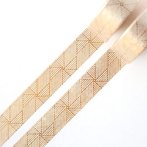 Gold Linjar Spiral Washi Tape 15mmx10m - Beautiful Geometric Gold Foil Pattern - Swedish Design by Willwa
