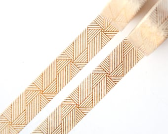 Gold Linjar Spiral Washi Tape 15mmx10m - Beautiful Geometric Gold Foil Pattern - Swedish Design by Willwa