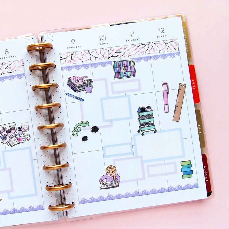 Pastel Box Sticker Bundle - Functional Planner Stickers - Full Half ...