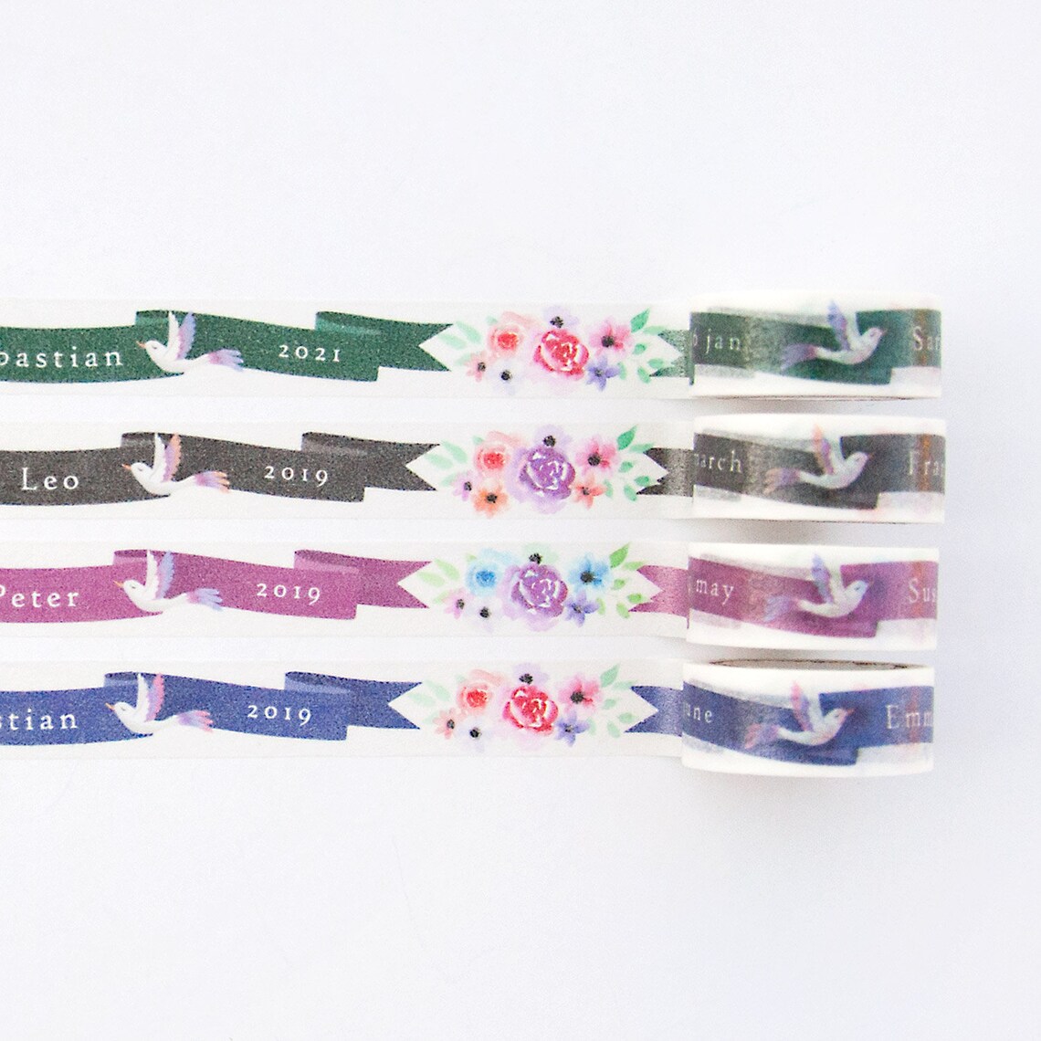 Personalized Wedding Washi Tape 15mmx10m Different Colored Etsy