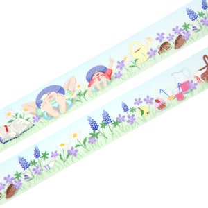 Resting in the Grass Washi Tape 15 mm x 10 m - Picnic in the Meadow - Sunny Day on Staycation - Zomerafplaktape - Swedish Design by Willwa