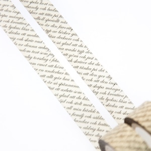 Carta para ti washi tape 15mmx10m - Texto de diario - Letras hermosas - Diseño sueco de Willwa