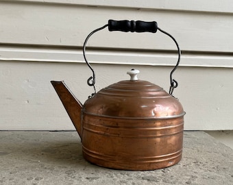 Vintage Copper & Brass Revere Ware Tea Kettle – Primitive Country