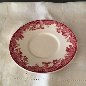 Harvard Tercentenary Red Demitasse Saucer