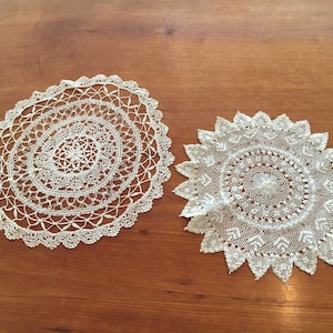 2 Vtg Tatted Doilies