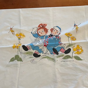 Vtg. Raggedy Ann Andy Pillowcase