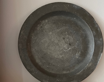 Antique Pewter Plate 13”