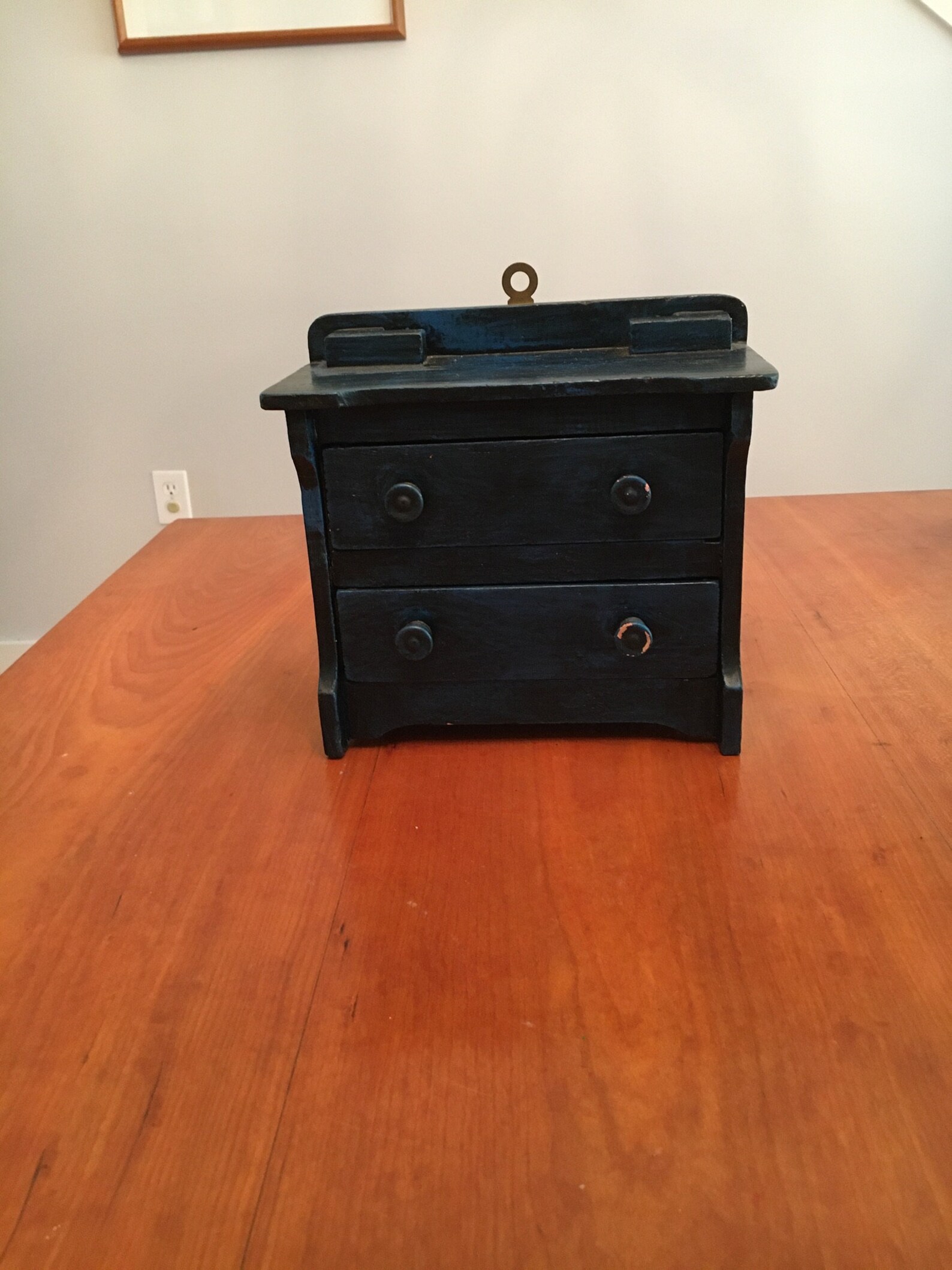 Antique Doll 2 Drawer Wooden Chest Etsy
