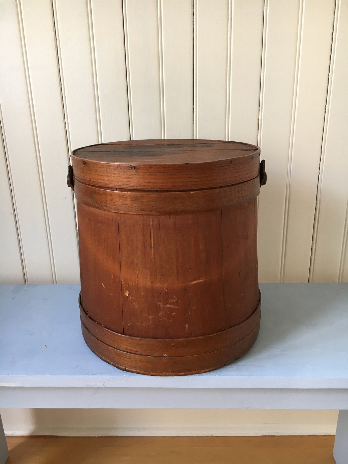 Antique Wooden Sugar Bucket 12 Tall 1800s Etsy