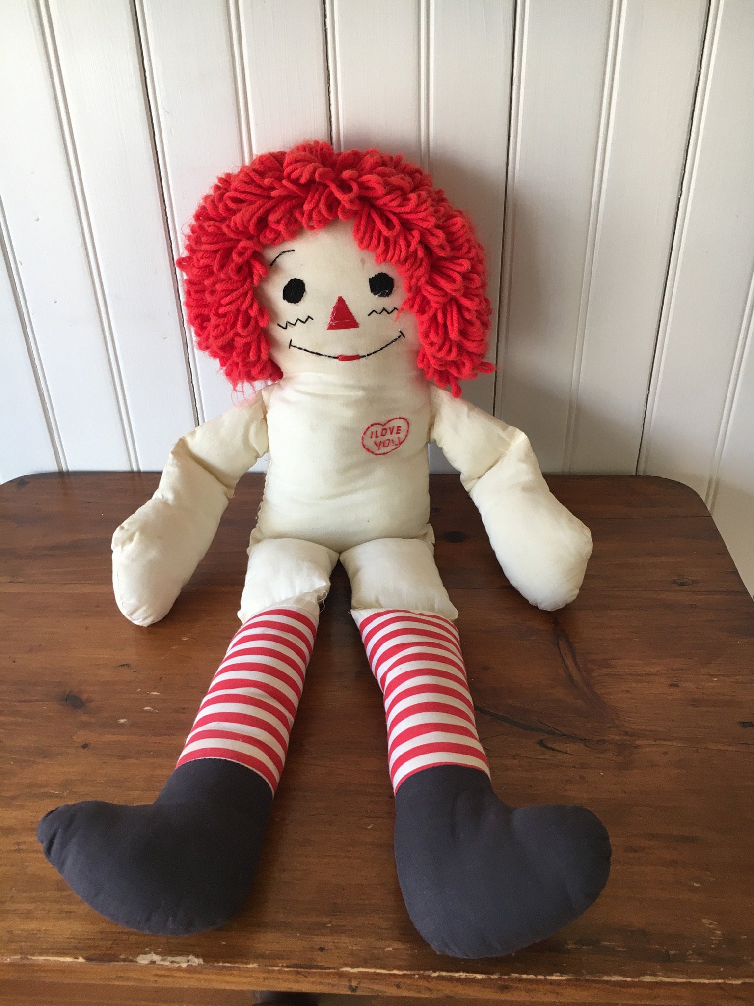 Vintage Handmade Raggedy Ann Doll 24 Tall Etsy