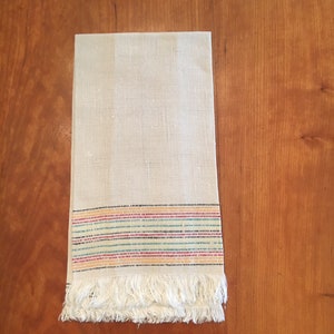 Vtg. Linen Pulled Thread Dish/Tea Towel