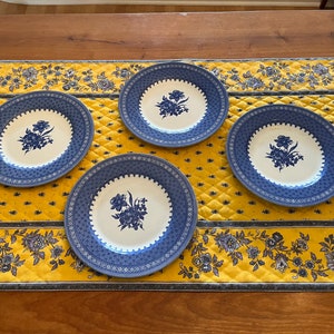 4 Churchill England “Out of the Blue” 8.5” Luncheon Plates