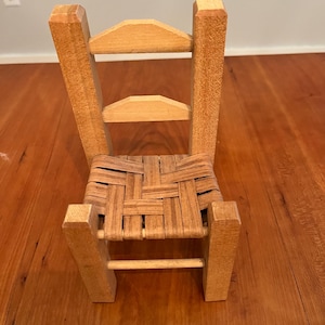 Wooden Doll Chair Handmade 1970’s